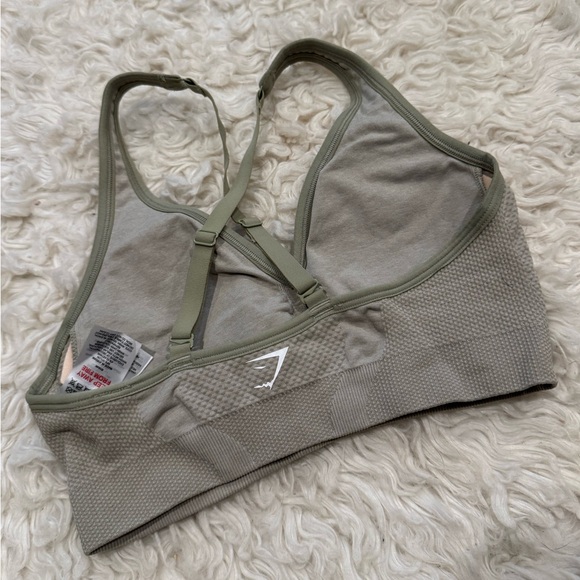 GYMSHARK green seamless sports bra size small - Picture 2 of 5